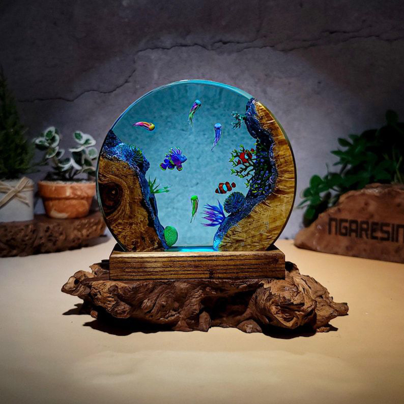 Aquarium & Marine Museum Universiti Malaysia Sabah Kota Kinabalu Sabah Photos - Luminária de Mesa de Resina com