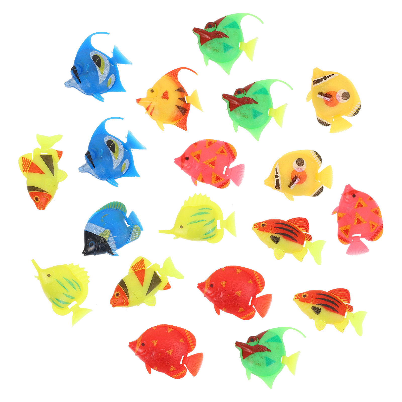 Aquarium Marine Color - 20 Peças de Peixes Tropicais Simulados