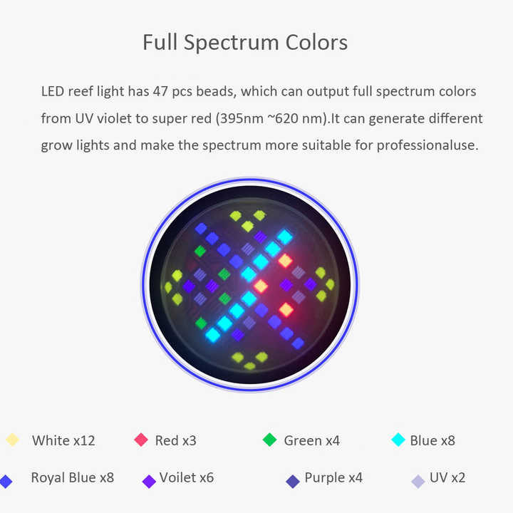 100w espectro completo wifi ap - Aquarium Marine Color avaliação e preço