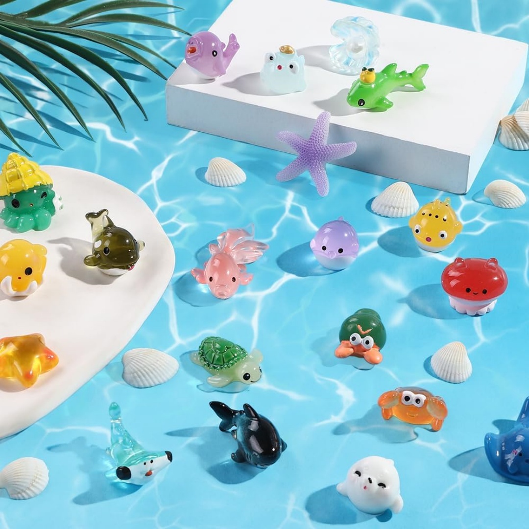 Mini animais do oceano estatue - Aquarium Marine World avaliação e preço